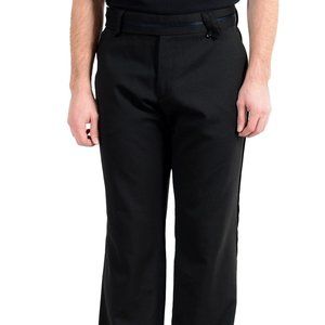 Exte Men's Wool Black Stretch Dress Pants